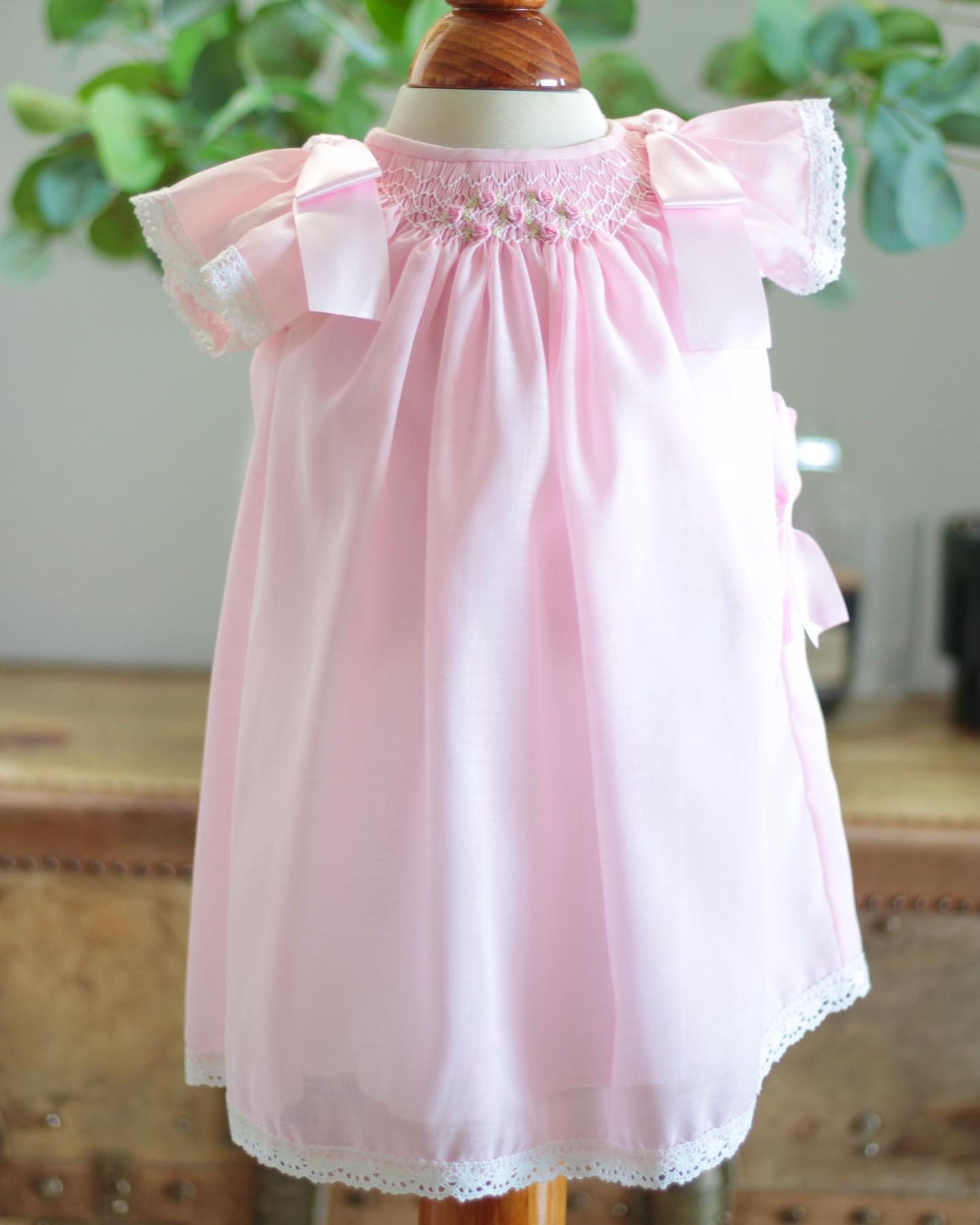 Pink Dress with Bows